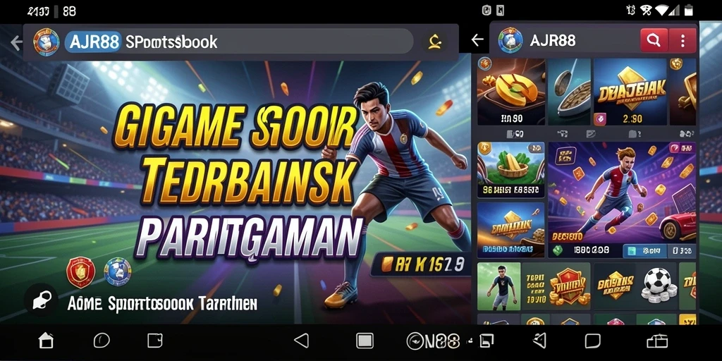 Tampilan menarik dari gameplay Sportsbook di AJR88.