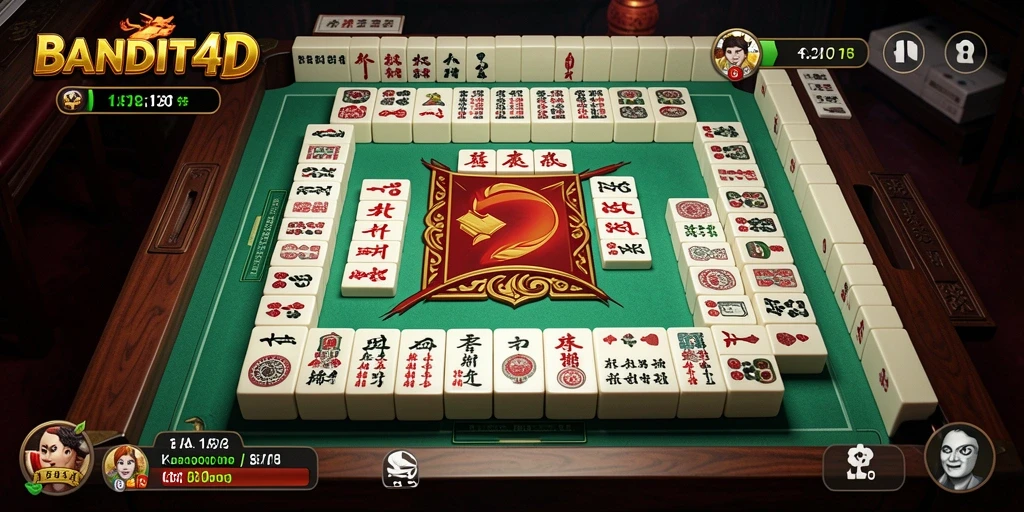 Tampilan gameplay Mahjong di BANDIT4D yang mendebarkan.