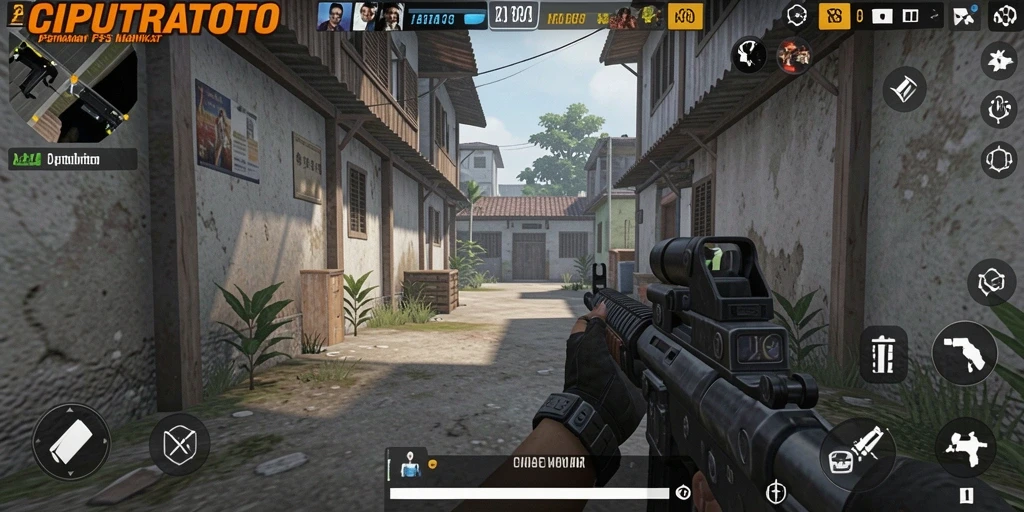 Tangkapan layar menunjukkan aksi gameplay intens dalam CIPUTRATOTO.