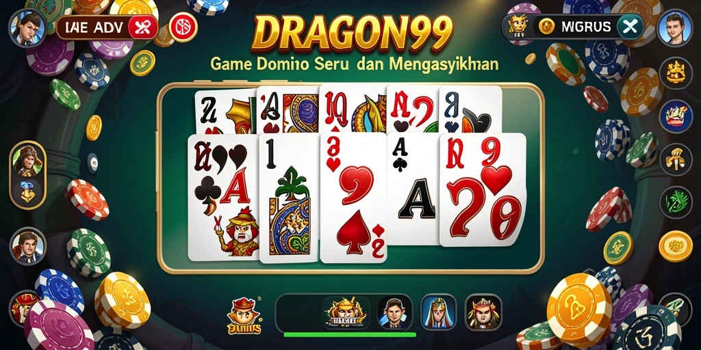 Tampilan gameplay seru dalam permainan Domino DRAGON99.