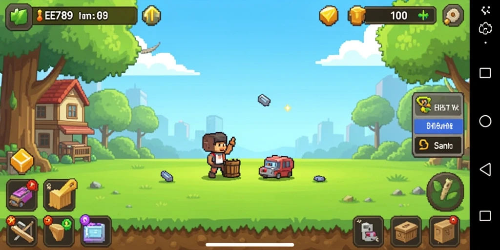 Tampilan gameplay utama EE789 yang menarik dan menenangkan.