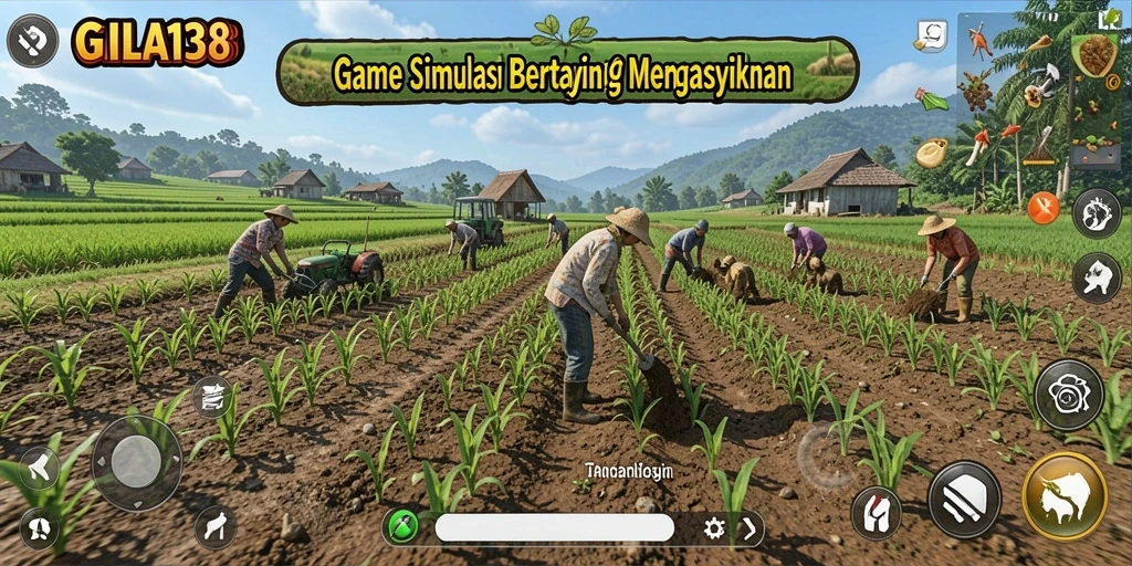 Tampilan gameplay Farming GILA138 yang menarik dan interaktif.