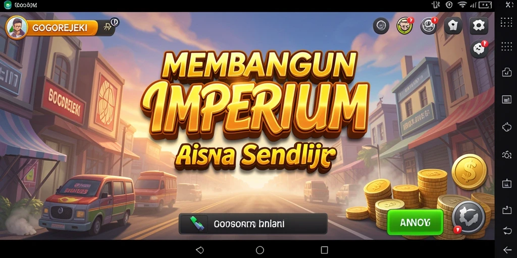 Tampilan gameplay GOGOREJEKI saat membangun bisnis Tycoon.