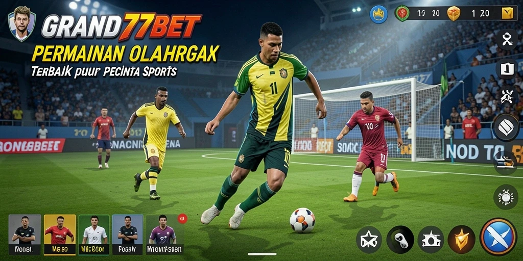 Tampilan gameplay menarik dari GRAND77BET di lapangan olahraga.