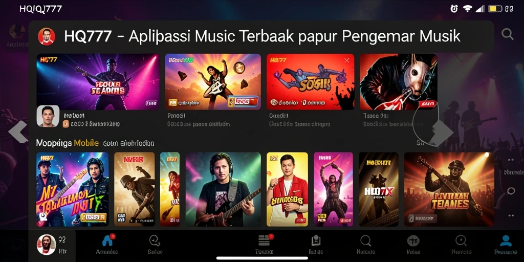 Tampilan menarik dari gameplay HQ777 dengan fitur musik interaktif.