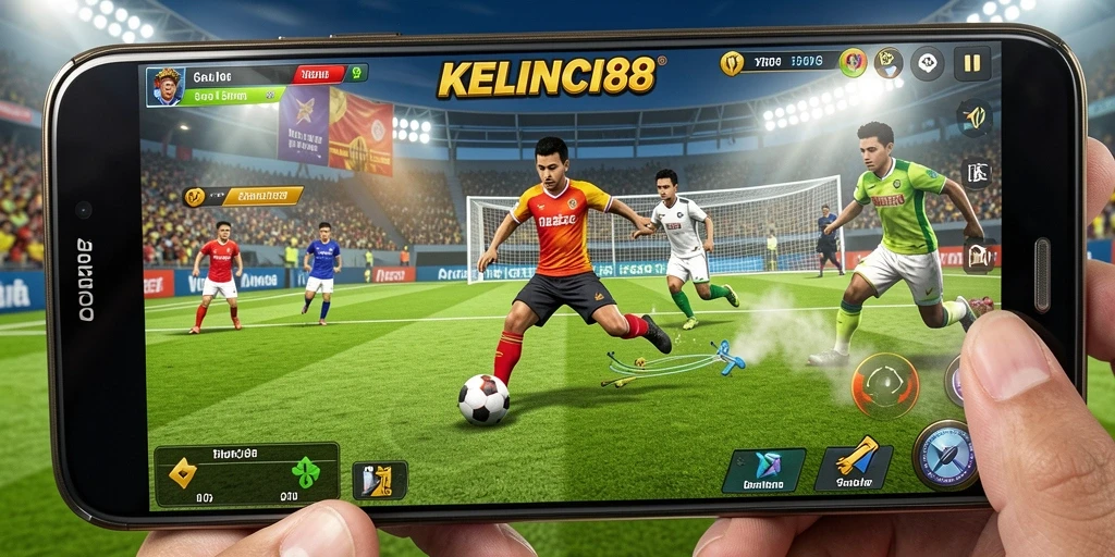 Tampilan gameplay KELINCI88 yang menampilkan aksi olahraga seru.
