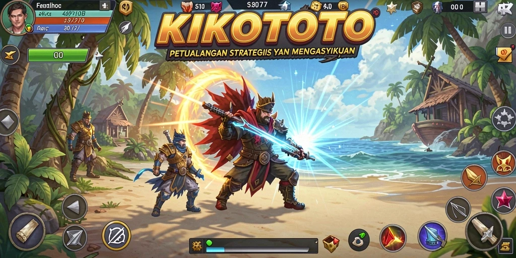 Tampilan gameplay KIKOTOTO yang menegangkan dan strategis.