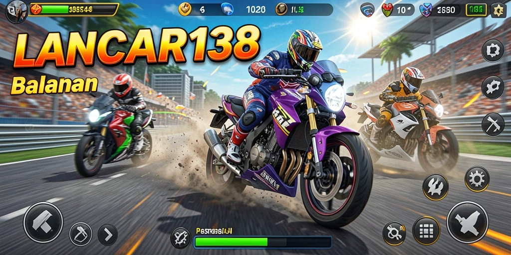 Tampilan menegangkan dari balapan motor di LANCAR138.
