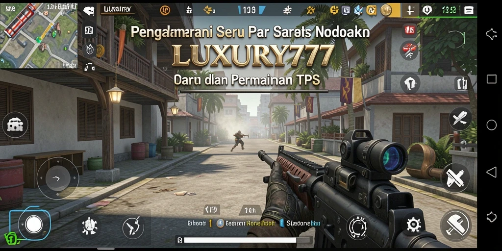 Screenshot menunjukkan aksi seru gameplay TPS di LUXURY777.