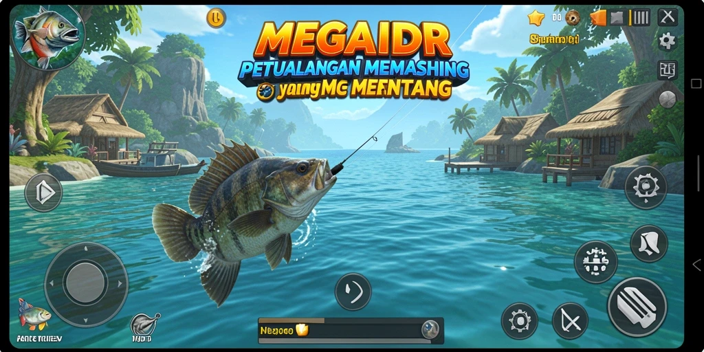 Tampilan menarik gameplay memancing di MEGAIDR.