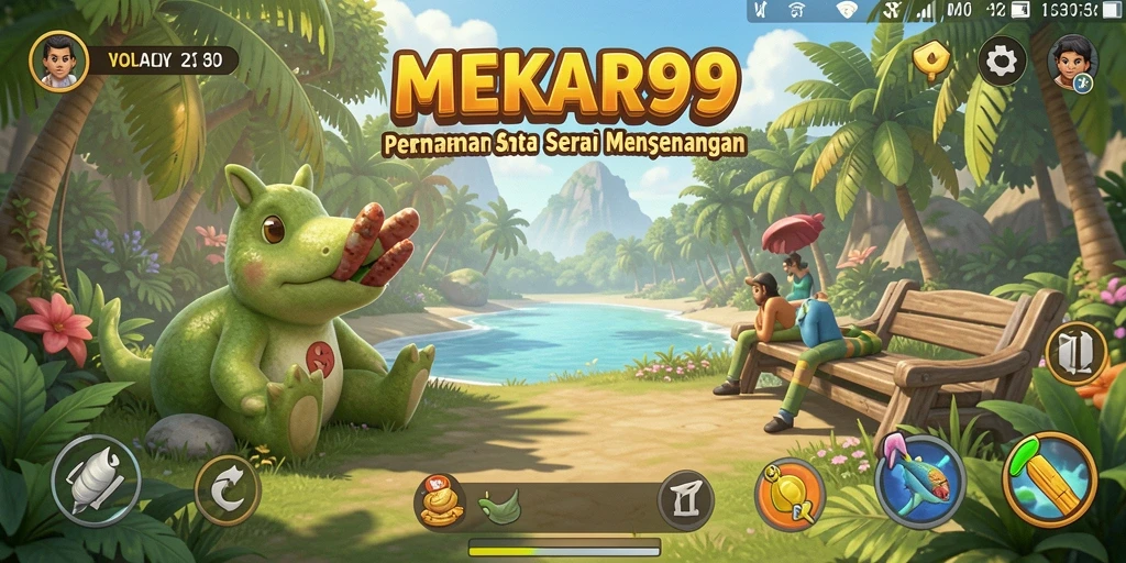 Tampilan gameplay menarik dari MEKAR99 yang penuh warna.