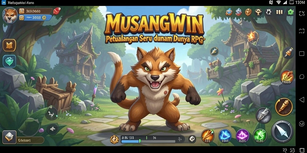 Gameplay seru MUSANGWIN dengan karakter dan pertarungan yang menantang.