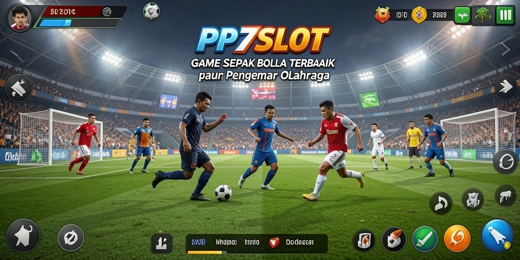 Gameplay PP7SLOT yang intens dan seru dalam pertandingan sepak bola.
