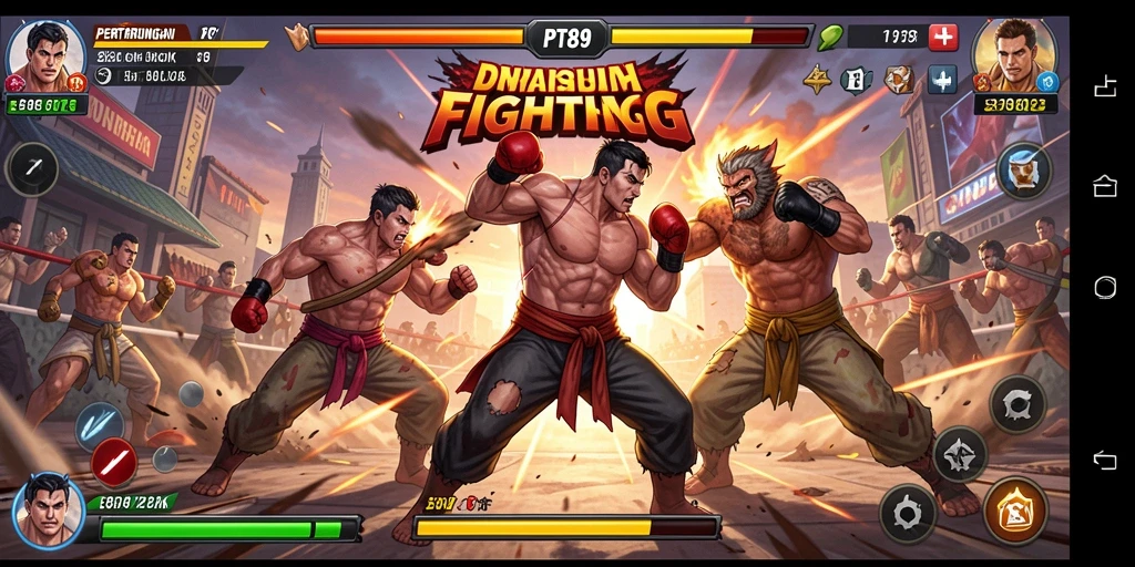 Tampilan gameplay PT89 yang menegangkan saat pertarungan berlangsung.