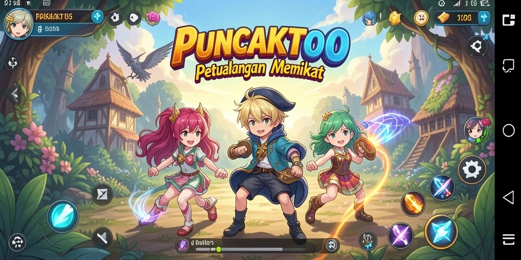 Screenshot PUNCAKTOTO dengan karakter anime yang menarik dalam pertempuran.