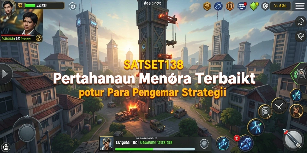 Tangkapan layar menampilkan aksi menara yang berjuang melawan gelombang musuh.