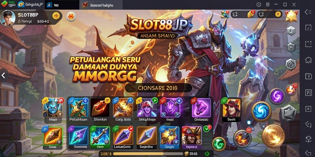Tangkapan layar yang menunjukkan aksi seru dalam permainan SLOT88JP.