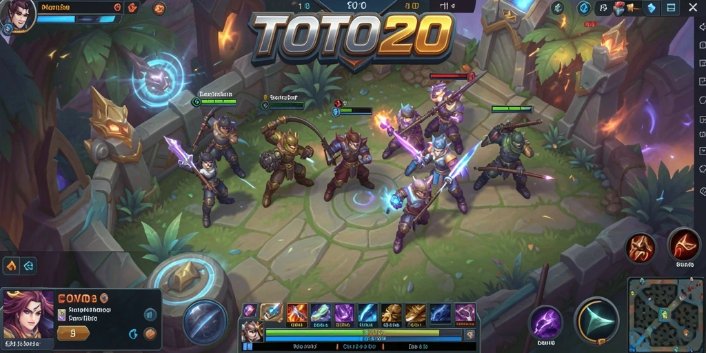Tangkapan layar aksi seru dalam gameplay MOBA TOTO20.