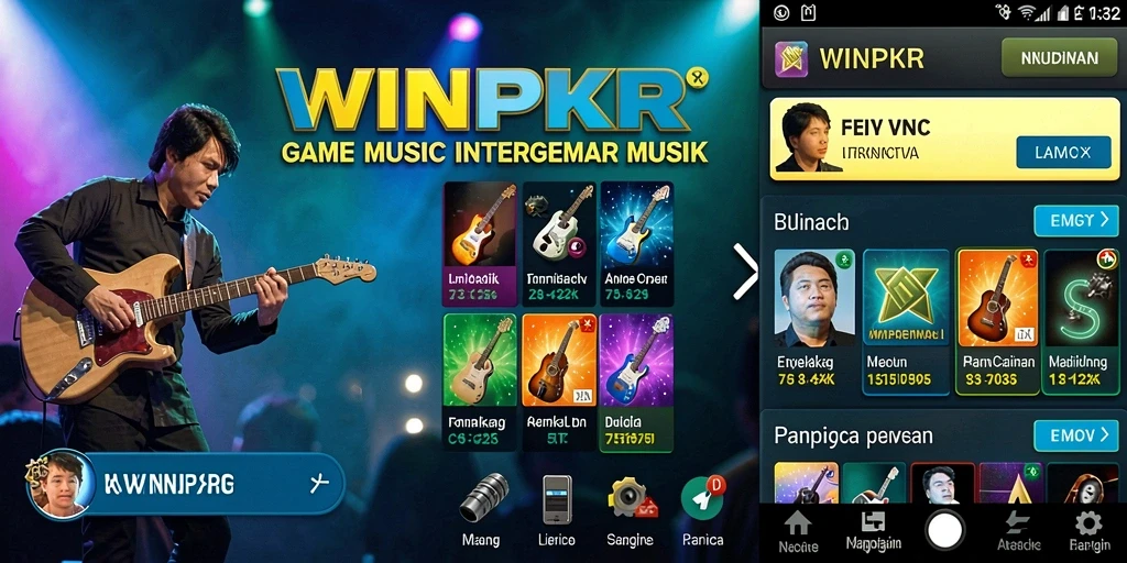 Tampilan gameplay <strong>WINPKR</strong> dengan interaksi musik yang menyenangkan.
