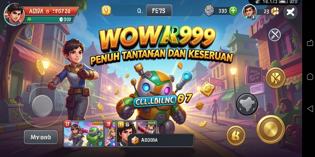 Tampilan gameplay seru dan penuh tantangan dari WOW99.